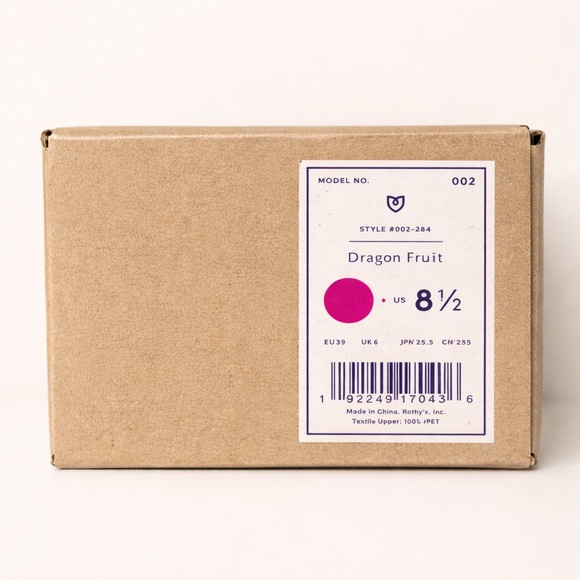 Rothy’s The Point Flats 8.5 Dragon Fruit Pink - Picture 3 of 3